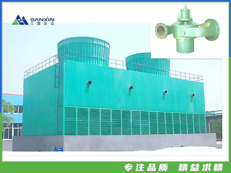 節(jié)能型無電能水驅動玻璃鋼冷卻塔SNL-800-5000